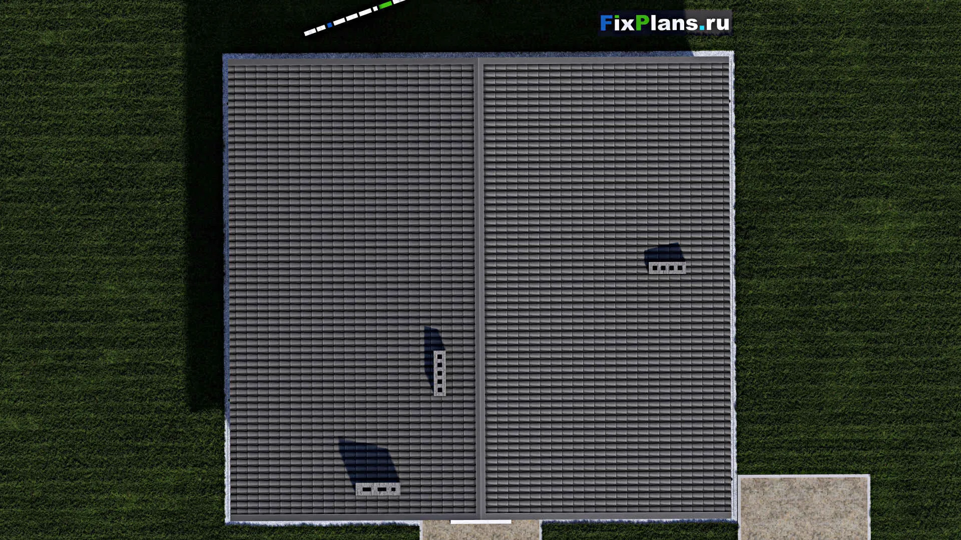 F-0809 - Проект одноэтажного дома 13 на 15, площадью 150 м² с террасой и 3 спальнями