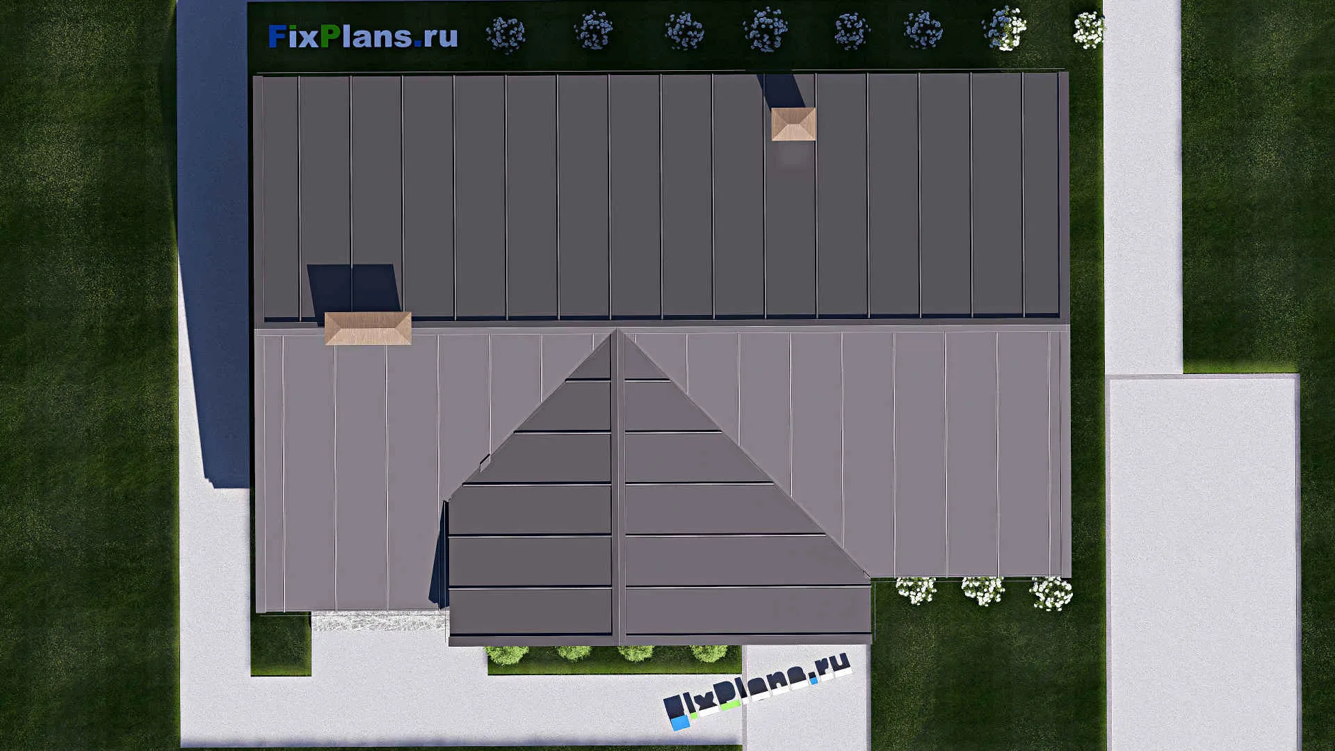 F-17234 - Проект одноэтажного дома 11 на 16, площадью 130 м² с 3 спальнями