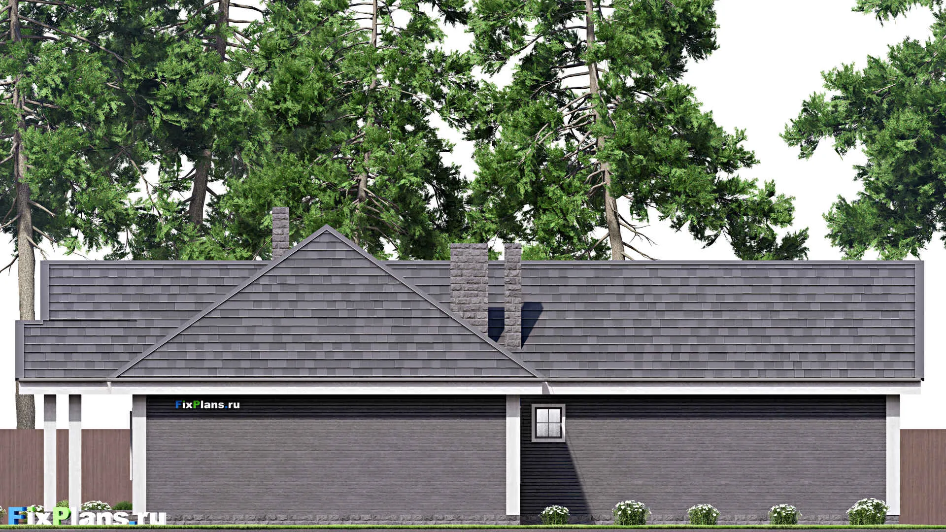 F-16406 - Проект одноэтажного дома 15 на 21, площадью 170 м² с 2 спальнями