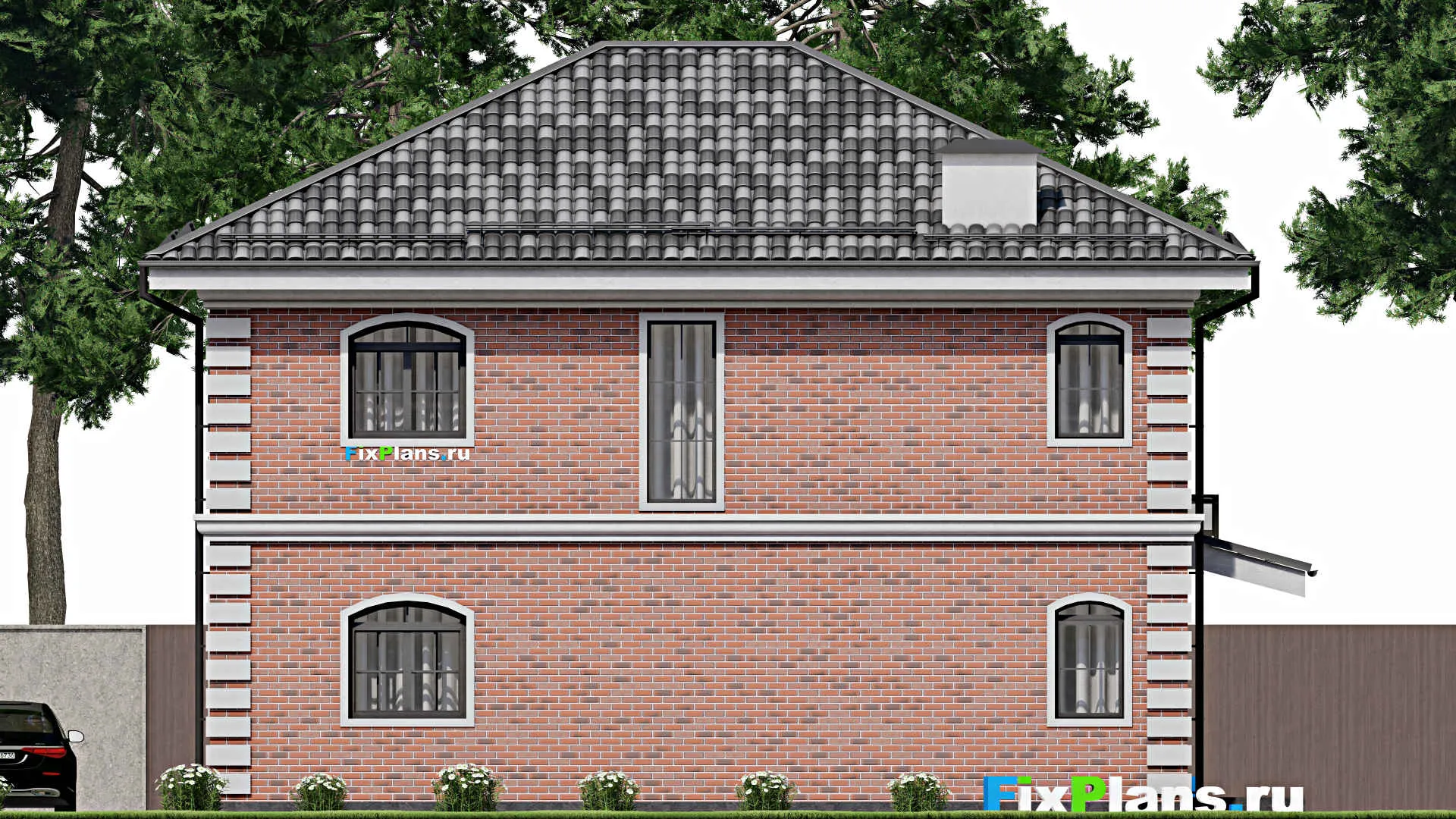 F-8459 - Проект двухэтажного дома 12 на 14, площадью 190 м² с 4 спальнями