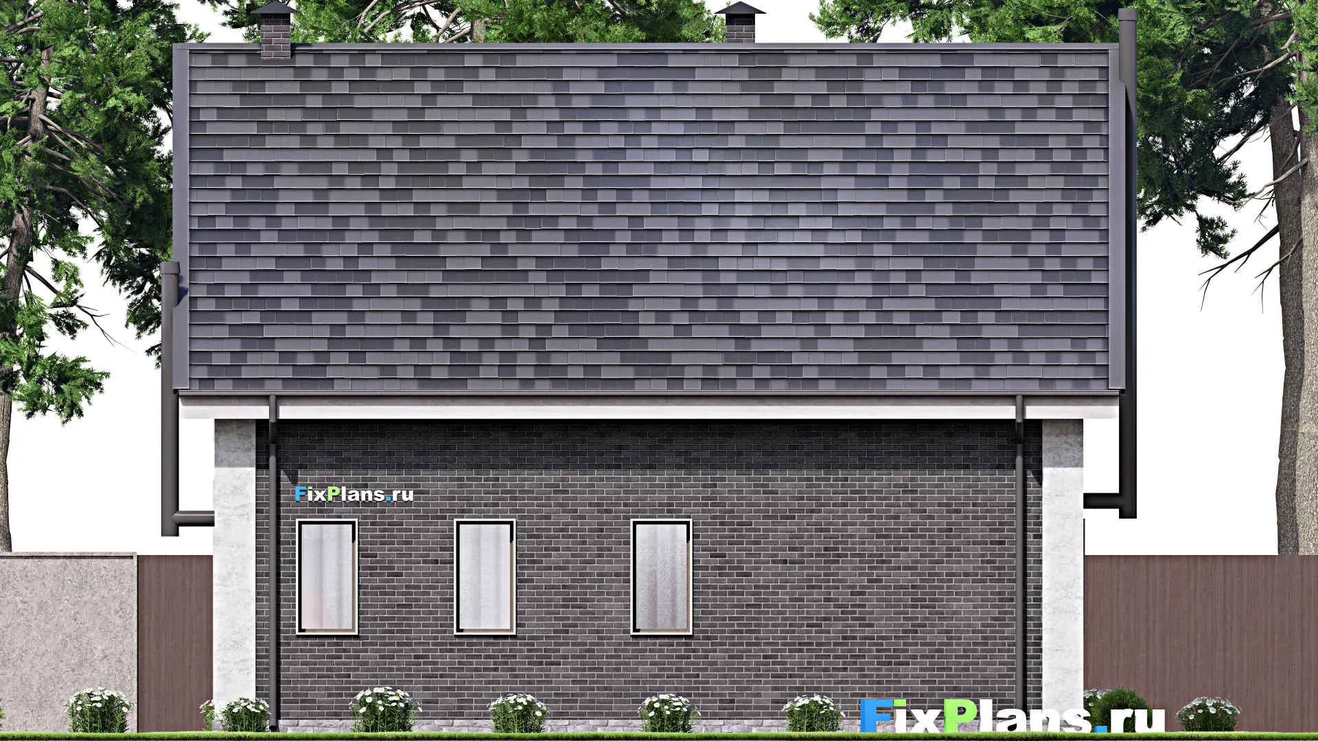 F-14759 - Проект дома с мансардой 12 на 12, площадью 120 м² с 3 спальнями