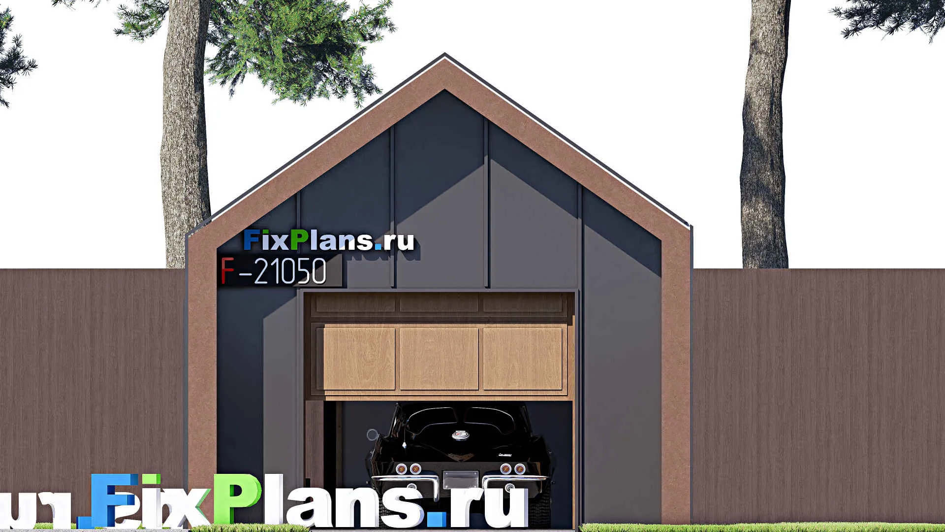 F-21050 - Проект гаража 5 на 10, площадью 40 м² на 1 машиноместо