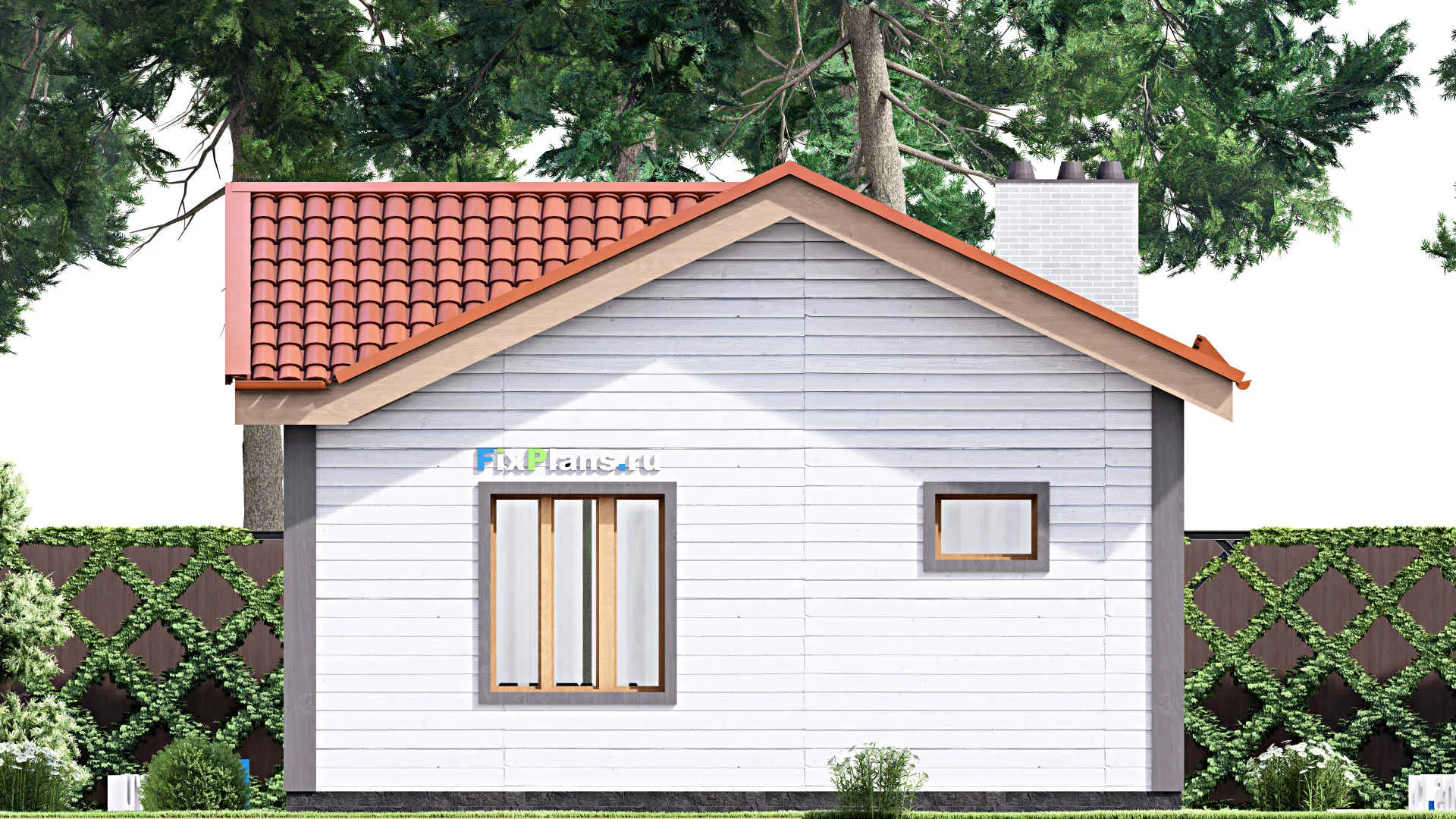 F-15686 - Проект бани 8 на 10, площадью 60 м² с комнатой отдыха