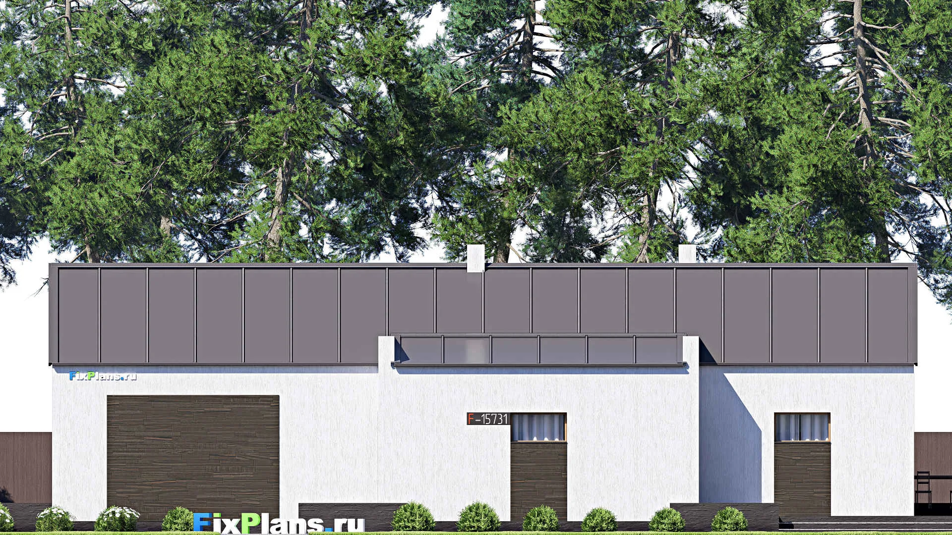 F-15731 - Проект одноэтажного дома 8 на 25, площадью 160 м² с 3 спальнями