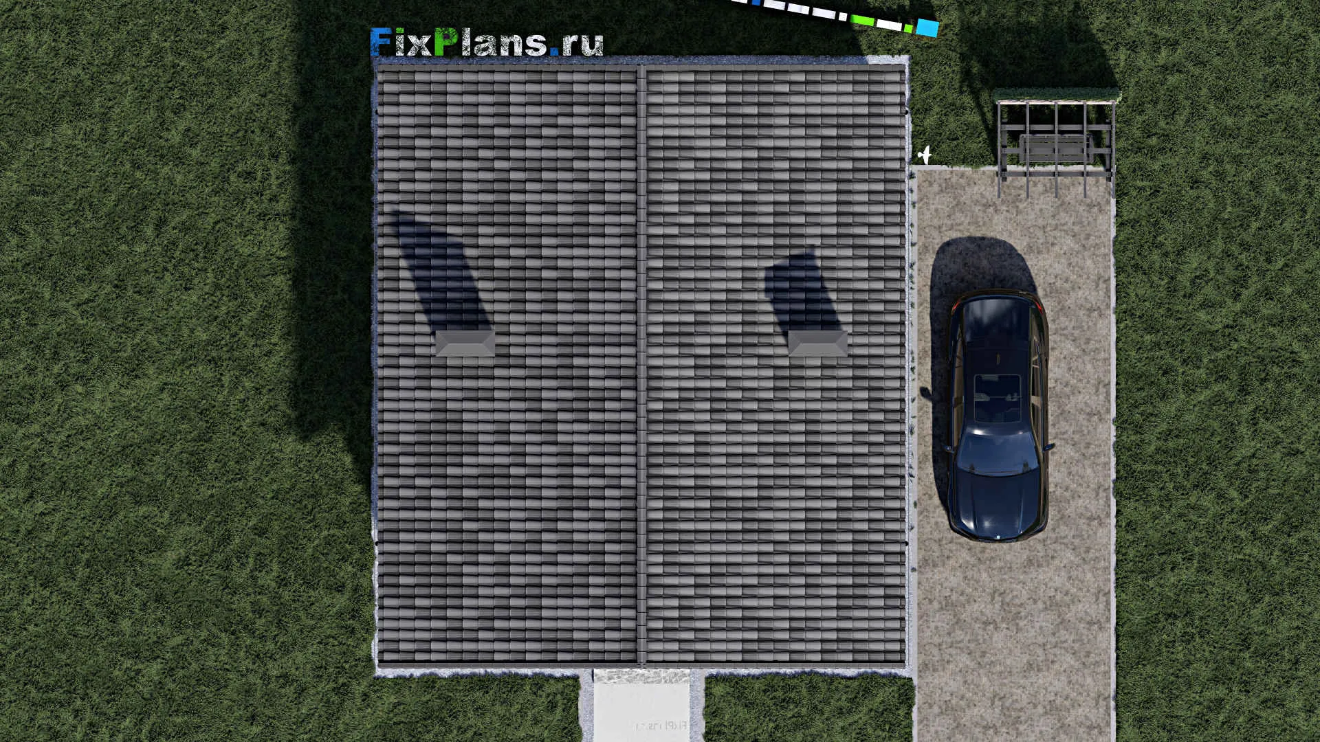 F-1340 - Проект дома с мансардой 9 на 10, площадью 140 м² с балконом и 3 спальнями