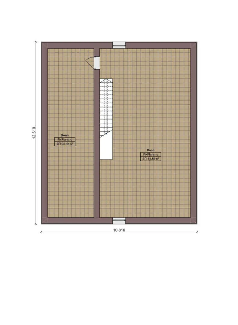 F-5912 - Планы дома с мансардой 11 на 13, площадью 210 м² с 3 спальнями