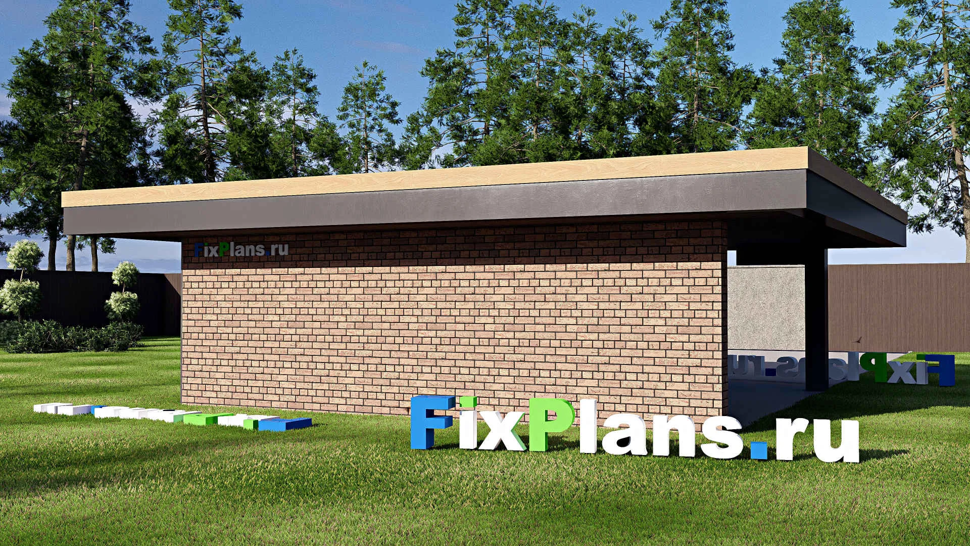 F-21149 - Проект гаража 7 на 8, площадью 50 м² на 1 машиноместо