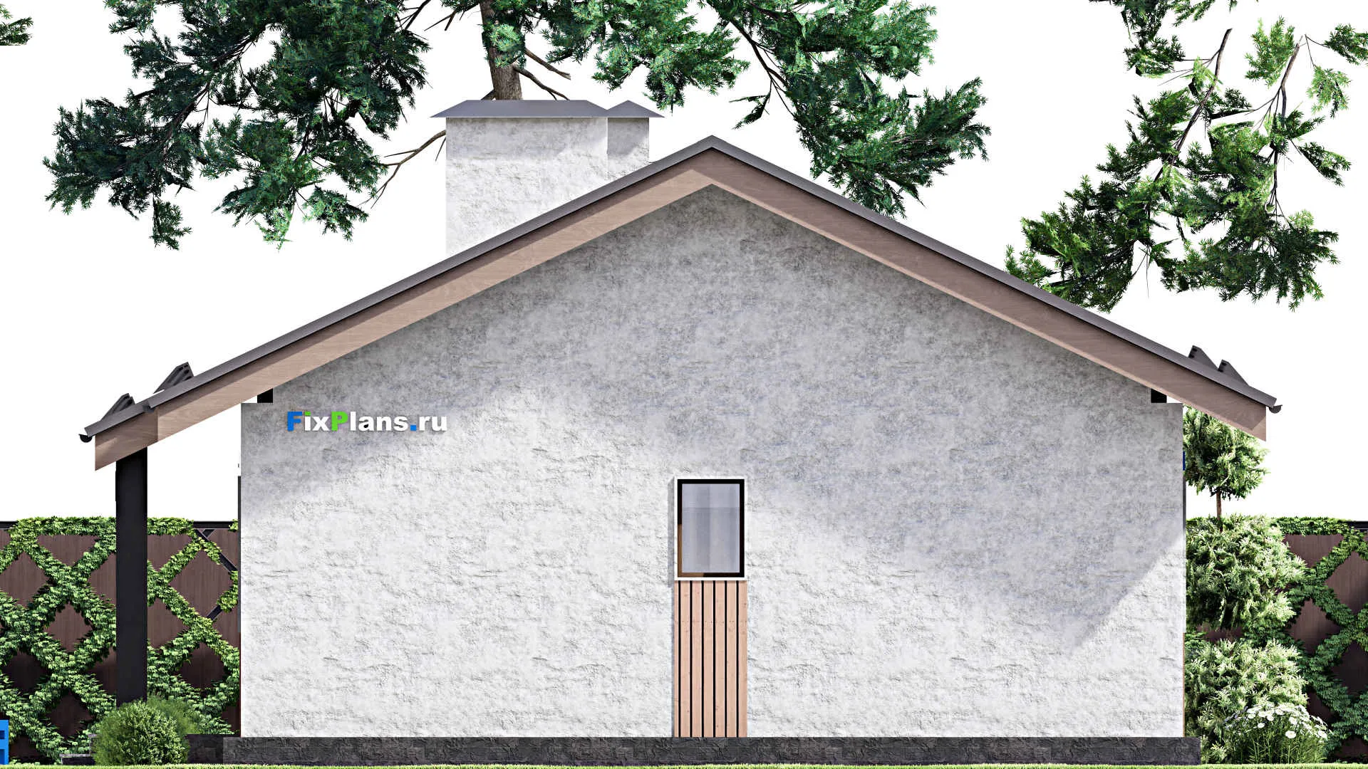 F-13652 - Проект одноэтажного дома 11 на 13, площадью 100 м² с 3 спальнями