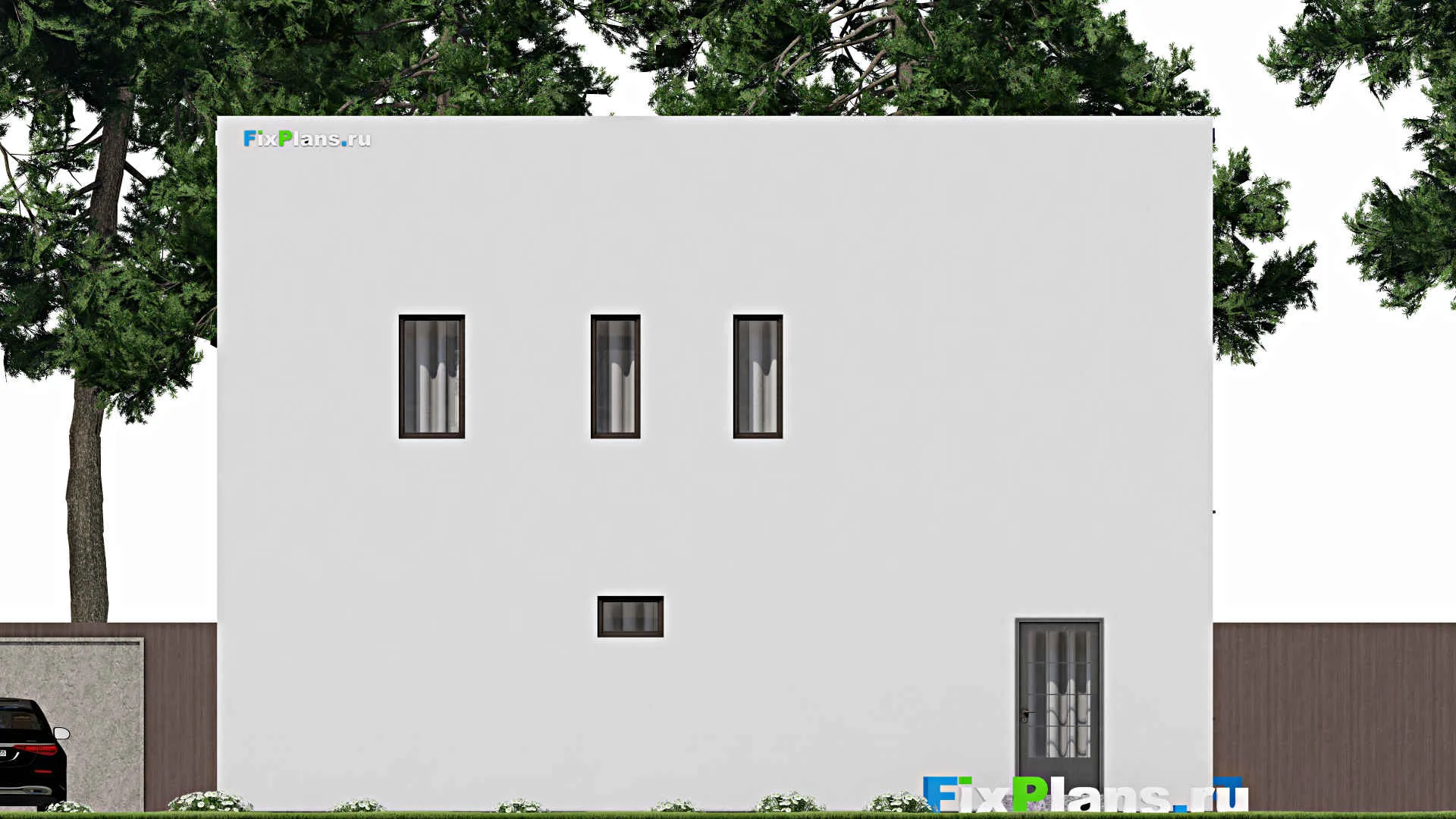 F-11132 - Проект двухэтажного дома 10 на 13, площадью 160 м² с балконом и 4 спальнями