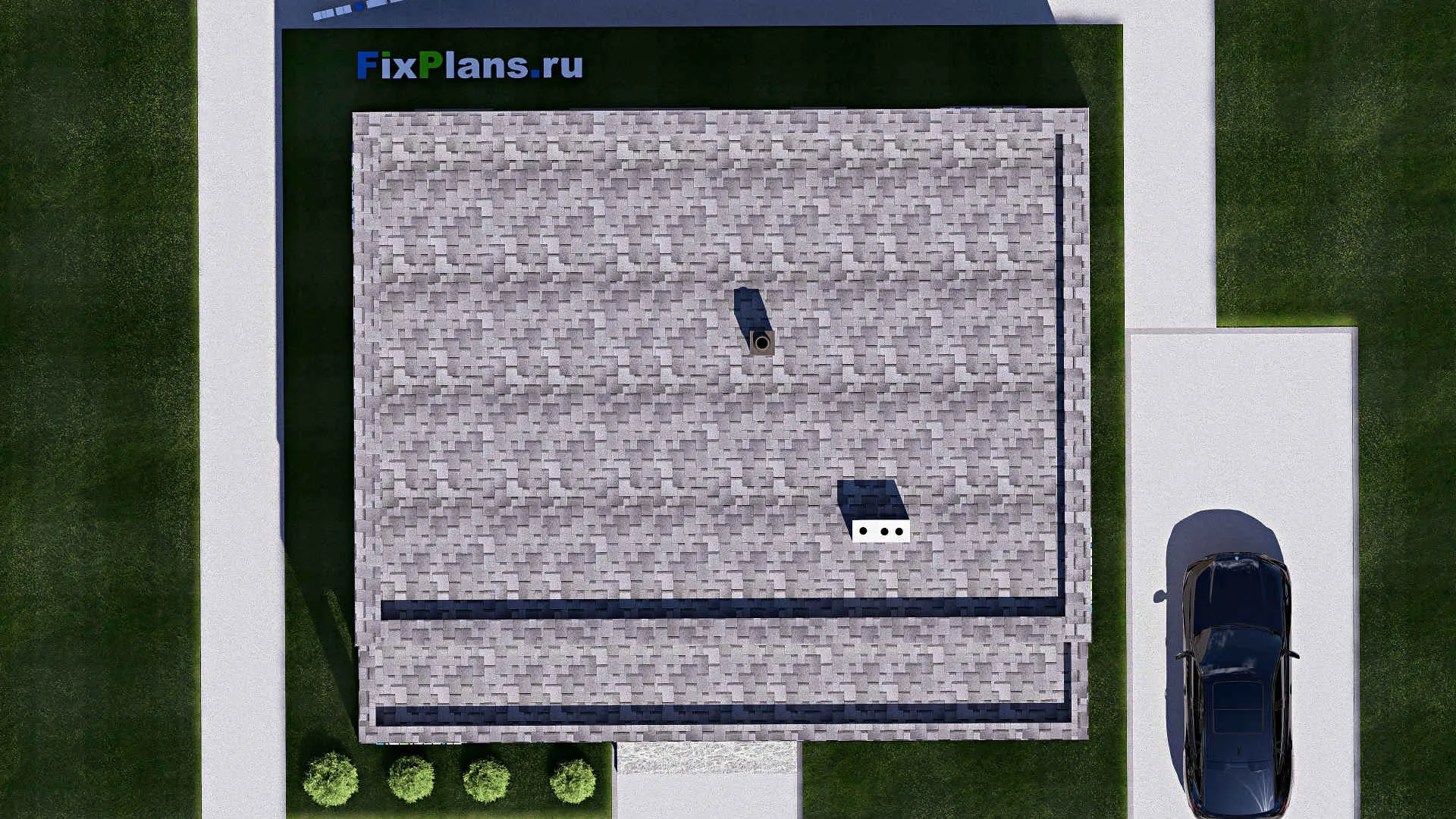 F-20564 - Проект одноэтажного дома 12 на 14, площадью 130 м² с 4 спальнями